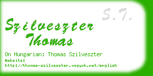 szilveszter thomas business card